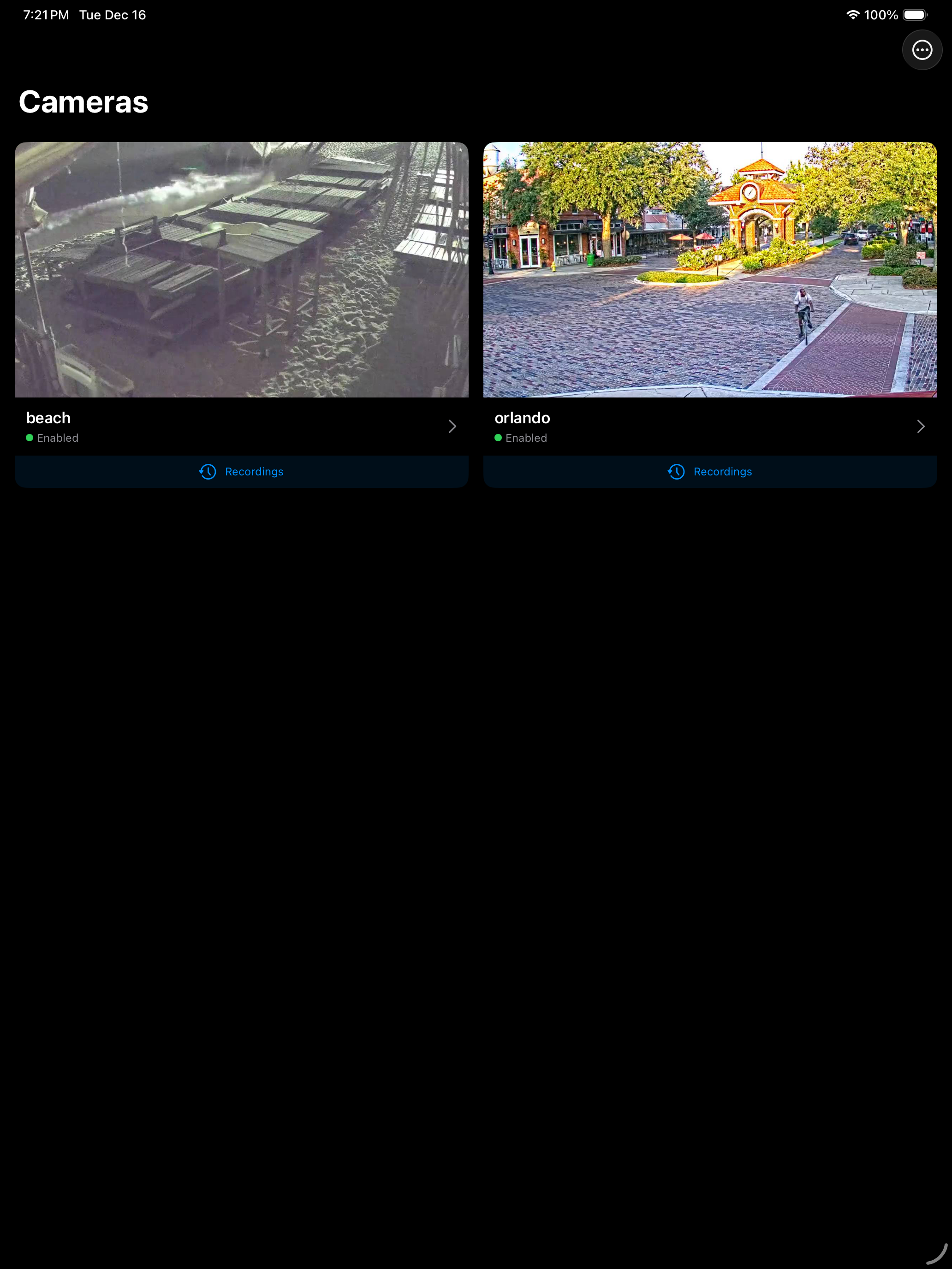 CrowsEye iPad camera grid optimized for large display